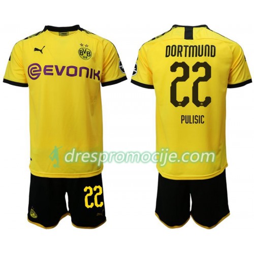 Borussia Dortmund Dres Pulisic 22 Dječji Domaći 2019/20 Kratkih Rukava Borussia Dortmund Dres Pulisic 22 Dječji Domaći 2019/20 Kratkih Rukava